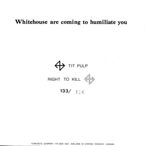 rym whitehouse|Whitehouse Are Coming to Humiliate You by Whitehouse.
